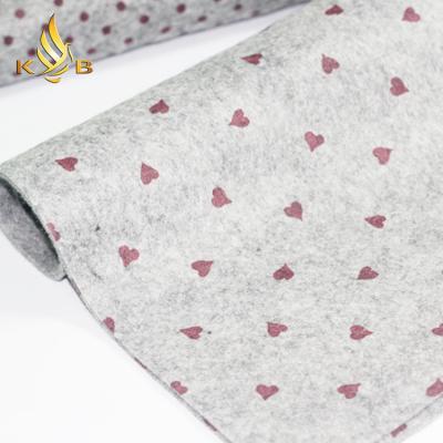 China Sustainable Colored Polyester Needle Punched Dot Printed Felt for sale