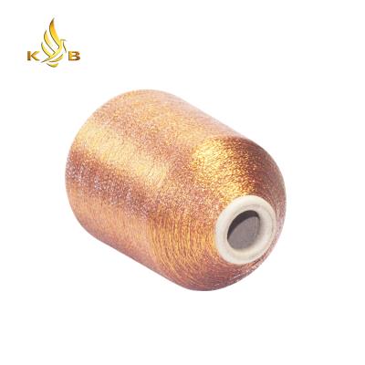 China MX Dyeing Yarn High Tenacity Type Flat Pure Silver Metallic Gold Pure Color Metallic Yarn Poly for sale