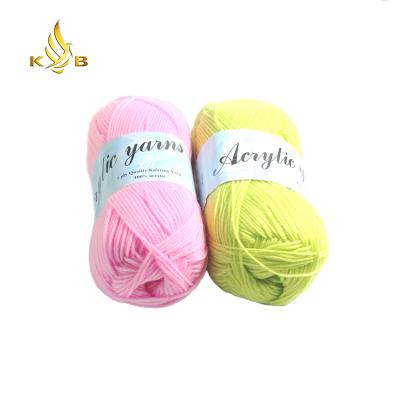 China High Tenacity 100 Acrylic Yarn Colorful Brushed Acrylic Yarn Hand Knitting Yarn for sale