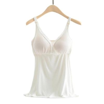 China Maternity Pajamas Sleeveless Comfortable Sexy Breathable Maternity Wear Casual Wear Breastfeeding Tops for sale