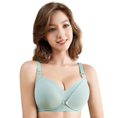 China Front Open Ladies Seamless Wireless Washable Reusable Breathable Nursing Maternity Bra for sale