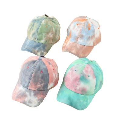 China 2021 COMMON fashion style tie-dye sport ponytail hat Autumn Outdoor Trucker Baseball Hat for sale