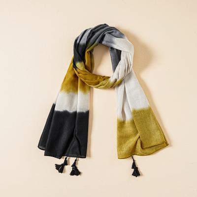 China New Designers Canvas Shawl Wrap Winter Wholesale Soft Classic Acrylic Scarves Colorful Cashmere Feel Designs With Tassels for sale