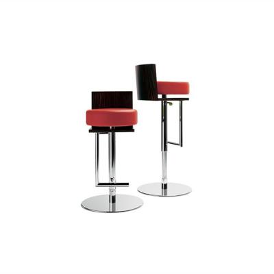 China New Design Adjustable Chrome Legs(Others) PU Seats Swivel Bar Stool Chair for sale