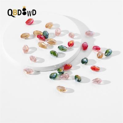 China OEM/ODM 4*6mm 5*7mm 8*11mm Colored Glass Beads Faceted Seed Beads Crystal Beads For DIY Jewelry Making for sale