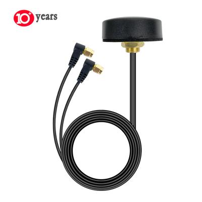 China Universal Car GPS GNSS Combined Aerial 4G Gps 4g Magnetic Adhesive Antenna With SMA-M Right Angle Connector 46*46*15mm for sale