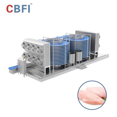 중국 공기 냉각 빠른 나선 냉동 기계 오이스트레 판매용