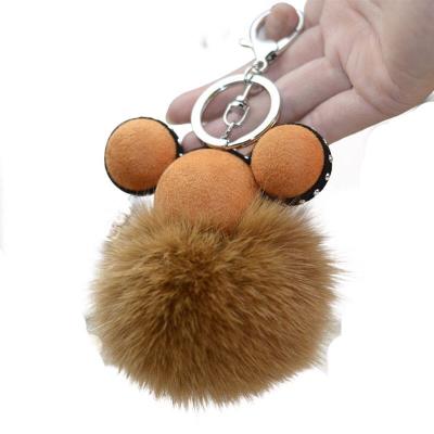 China New Various Key Chain Plush Ball Key Chain Creative Korean Cute Fur Ball Key Chain for sale