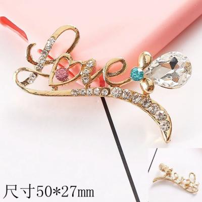 China Use Glue Good Style Custom Like Women's Jewelry Making Accessories DIY LOVE Shaped Diamond Phone Accessories for sale