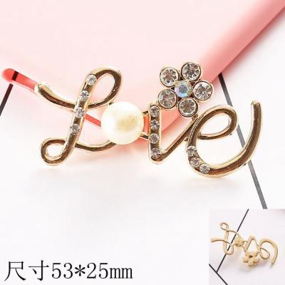 China Custom LOVE Shape Diamond Phone Accessories Use Glue Good Style Jewelry Bead DIY Accessories for sale