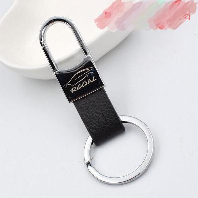 China Popular Creative Car Key Chain Pendant Men's Leather Metal Key Chain Gift Gift Wholesale Custom LOGO for sale