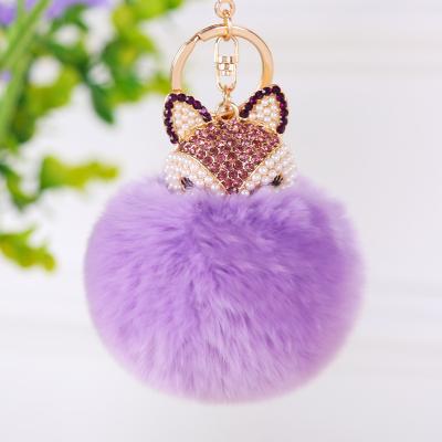 China Fashion New Popular Style Multiple Fox Fur Ball Key Chain Colorful Cute Cute Key Chain for sale