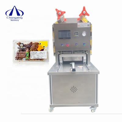 China Manual Cherry Snack Vaccum Meal Box High Speed ​​Tray Sealing Food Plastic Machine for sale