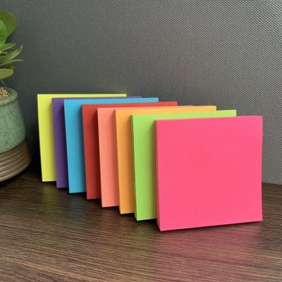 China Custom Fluorescent Color Self-adhesive Waterproof Plastic Sticky Ruler Pet Arrow Notepad School Supplies Square Index Tags Marker for sale