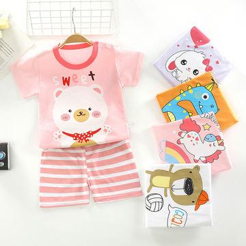 China Summer Smart Casual Hot Sale Children's Clothing Sets 100 Different Design Baby Boy Clothing Sets 2pcs T-shirt Kids Clothes for sale