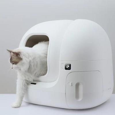 China Travel Pet Products Self Cleaning Automatic Trash Bin for Cats PetKIT Smart Plastic Cat Toilet Accessories Cat Litter Box for sale