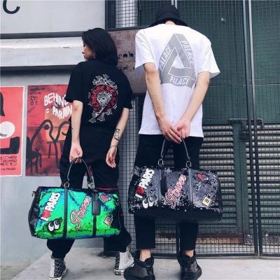 China Full Grain PU Fleece Mini Gym Black Overnight Travel To Boy Duffel Bag Men Red Sublimation Genuine Leather Eco-Friendly Weekends Bags Tote Bags for sale