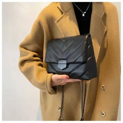 China Other Fashion Wire Chain Small Shoulder PU Leather Cross - Fashionable Body Bag Hand Bag Women Lady Purses and Purses for sale