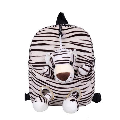 China Other Cute Animal Dolls Plush Tiger Lion Backpack Bags Schoolbag For Boys Girls for sale