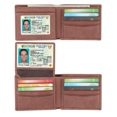 China 2021 Anti Theft Real Leather Card Holder High Quality RFID Blocking Men Wallet for sale