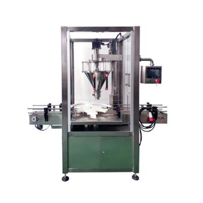 China Automatic PLC Control System Spices Powder Auger Filler Micro Dosing Milk Powder Filling Machine With Glass Cover for sale