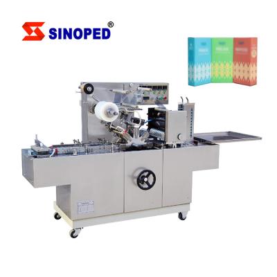 China 3d Beverage Wrap Box Cellophane Packaging Machine Semi Automatic Lipstick Tea Cosmetic Boxes Packing Overwrap Packaging Te koop