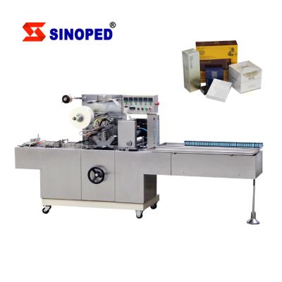 中国 High Quality Automatic Beverage Price Cellophane Wrapping Machine Carton Boxes With Cellophane Film Bopp Film 販売のため