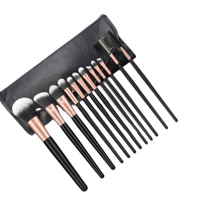 China Angular Blush Professional Synthetic Vegan Cute 12pieces High Quality Makeup Brush Set Private Label Make Up Brushes for sale