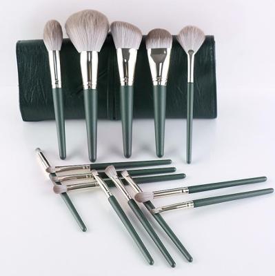 China Angular Blush Best Quality Than Fancy Makeup Brush Set 14 Pcs Free Shipping Premium Synthetic Hair Ladies Makeup Sets Brushes With Bag for sale