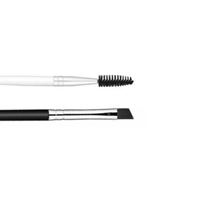 China Eyebrow Brush New Design 2 In 1 Double Sided Head Angled Eye Makeup Brush Eyebrow Brush Comb for sale