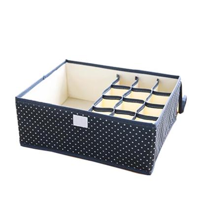 China Folded Zipper on the Bottom Folding Storage Drawer Organizer Customized Fabric Clothing Underwear Storage Box for sale