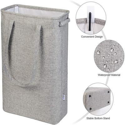 China Durable and Collapsible Hamper Detachable Collapsible Canvas Laundry Hamper Clothes Large Laundry Hamper for sale