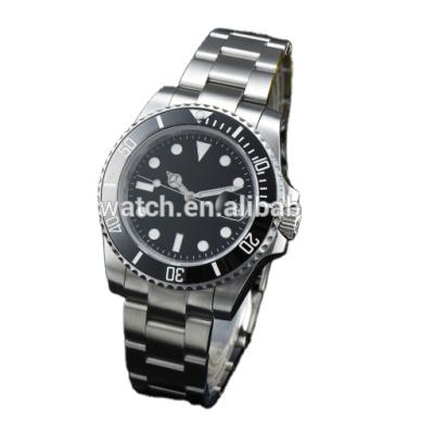 China Automatic Custom Logo Solid Stainless Steel Watch Roles Date Ceramic Bezel In Stock Mens Luxury Watch for sale