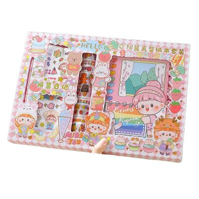 China Office Stationery Promotion Design Elementary School Kindergarten Children Birthday Gift Prize Painting Stationery Set New Learning Painting Set Gift Box for sale