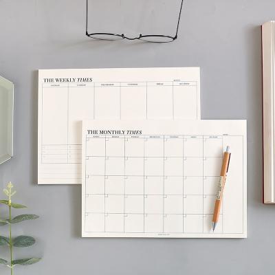 China Weekly Planner B5 Calendar Planners 60sheets Notebook Office Supplies Custom Printing Eco-friendly Paper Monthly Weekly Stationery for sale