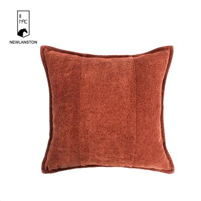 China Anti-pull 45X45cm 18*18In Square Brown Velvet Cushion Cover 100% Single Polyester Tile Case Cover for sale