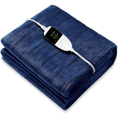 China 110V Heater Heated Washable Soft Fast Flannel Overheat Heat Protection Electric Fleece Blanket For Winter for sale