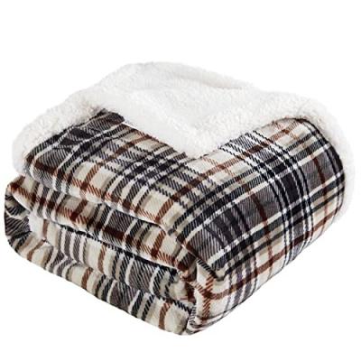 China Solid Color Waffle Embossed Fleece Blanket Anti-Static Knitted Decor Blanket Blankets For Sofa Bed Chunky Throw Plaid Winter for sale