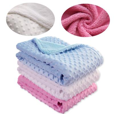 China Anti-Static Baby Blanket Wrapping Newborn Thermal Soft Fleece Blanket Bedding Set Cotton Comforter Solid Sleep Bed for sale