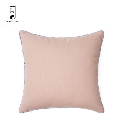 China 18*18 Pillow Case Good Quality Highchair Cushion Cover Plain Wholesale Canvas Pink Folded Pillow Cover With Piping for sale