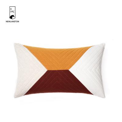 China Home Decor Elastic Cotton Pillow Cases Folded Tile Cover Good For Living Room for sale