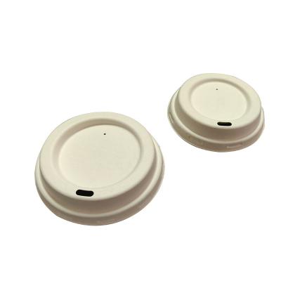 China Coffee Biodegradable Eco Friendly Biodegradable Sugarcane Factory Disposable Cup Lids for sale