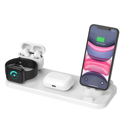 China Mobile Phone 6 In 1wireless Charging Station Single Multi Gadget Wireless Charging Dock for sale