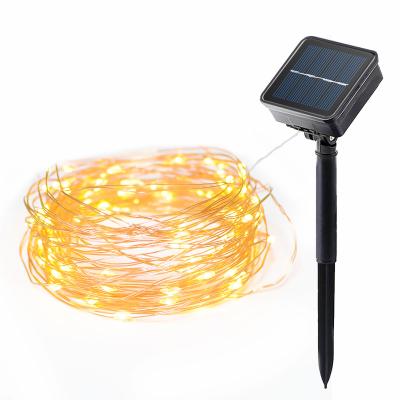 China Outdoor Solar Powered LED Light String Lights Solar String Lights 100/200 LED Holiday Fairy Christmas Party Waterproof Solar Garden Led Solar String Lights for sale