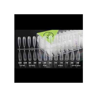 China High Quality Design Artificial Finger Tips Full Cover False Nail Tips Natural Transparent for sale