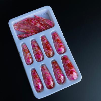 China High Quality Design KNC Press On Nails Full Cover Long False Nail Glue Artificial Nail Set for sale