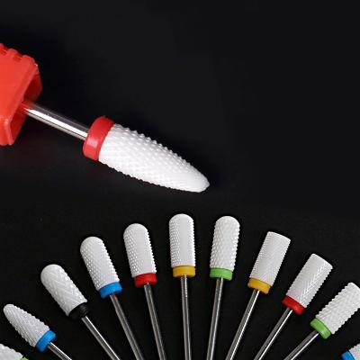 China Eco-friendly Burr Ceramic Nail Drill Bits Grinding Head Cuticle Eco-friendly Nail Bits For Ceramics for sale