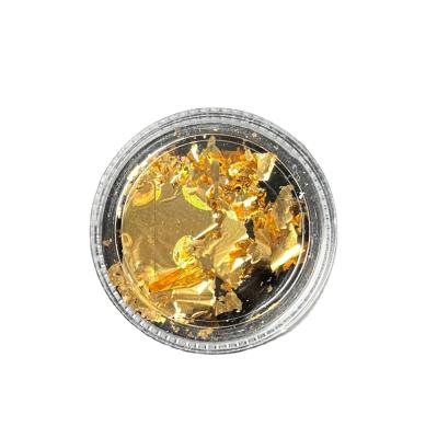 China 2 Sides Has 2 Colors Kinnco High Quality Double Sided Colorful Flakes Gold Foil Nail Art Aluminum Foil Platinum Silver Nail Gold Foil for sale