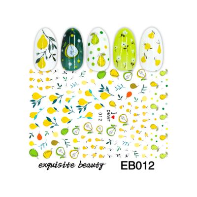 China Eb009-012 Factory Price High Quality 3D Water Decals Nail Art Stickers Valentines Day Nail Art Decal for sale