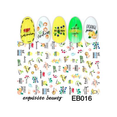 China 3D Eb013-016 Chinese Manufacturer Cheap Price Decals Nails Stickers Nails Decal Stickers Designer for sale